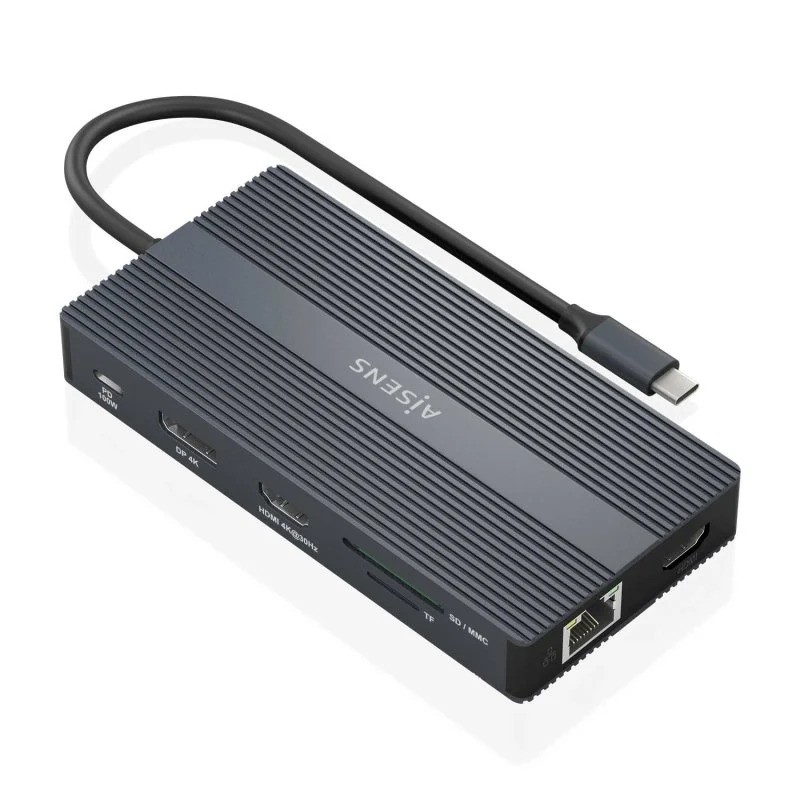 Docking USB-C Aisens 2XHDMI 4K/4XUSB/USB-C/RJ45/Dpmicrosd/USB-C PD Docking USB-C Aisens 2XHDMI 4K/4XUSB/USB-C/RJ45/Dpmicrosd/USB-C PD