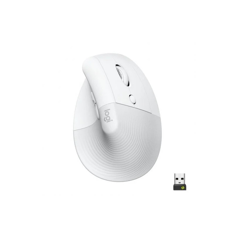 Ratón Logitech Lift Vertical Wireless Ergonomic 4000DPI 6 Botones White
