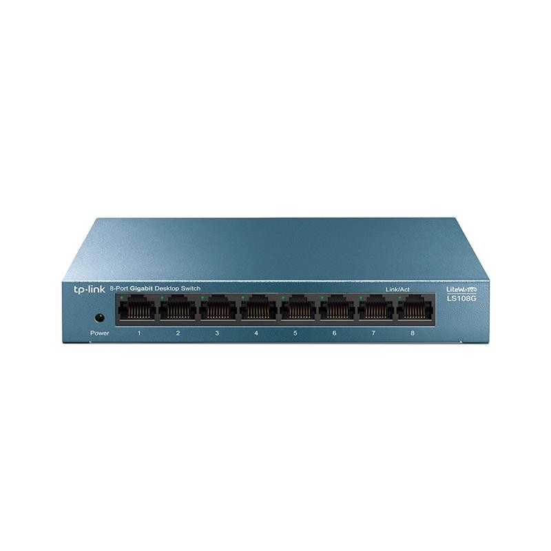 Switch TP-Link Gigabit 8 Puertos LS108G Metalico Switch TP-Link Gigabit 8 Puertos LS108G Metalico