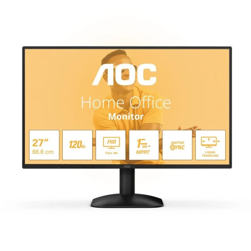 Monitor AOC 27 IPS 120HZ 1MS VGA HDMI Black Adaptive Sync Monitor AOC 27 IPS 120HZ 1MS VGA HDMI Black Adaptive Sync