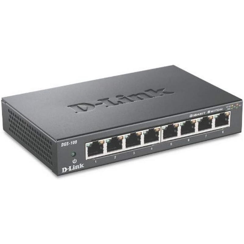 Switch D-Link Gigabit 8 Puertos DGS-108