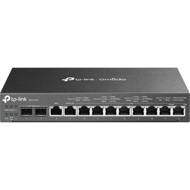 Router VPN TP-Link ER7212PC Controlador Omada 8P Poe+ 2P Sfp Gigabit Router VPN TP-Link ER7212PC Controlador Omada 8P Poe+ 2P Sfp Gigabit