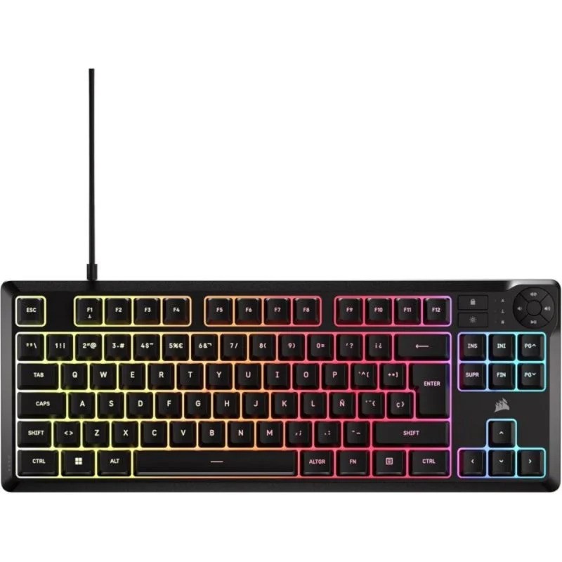 Teclado Gaming Corsair K55 Tkl USB Icue RGB Black Teclado Gaming Corsair K55 Tkl USB Icue RGB Black