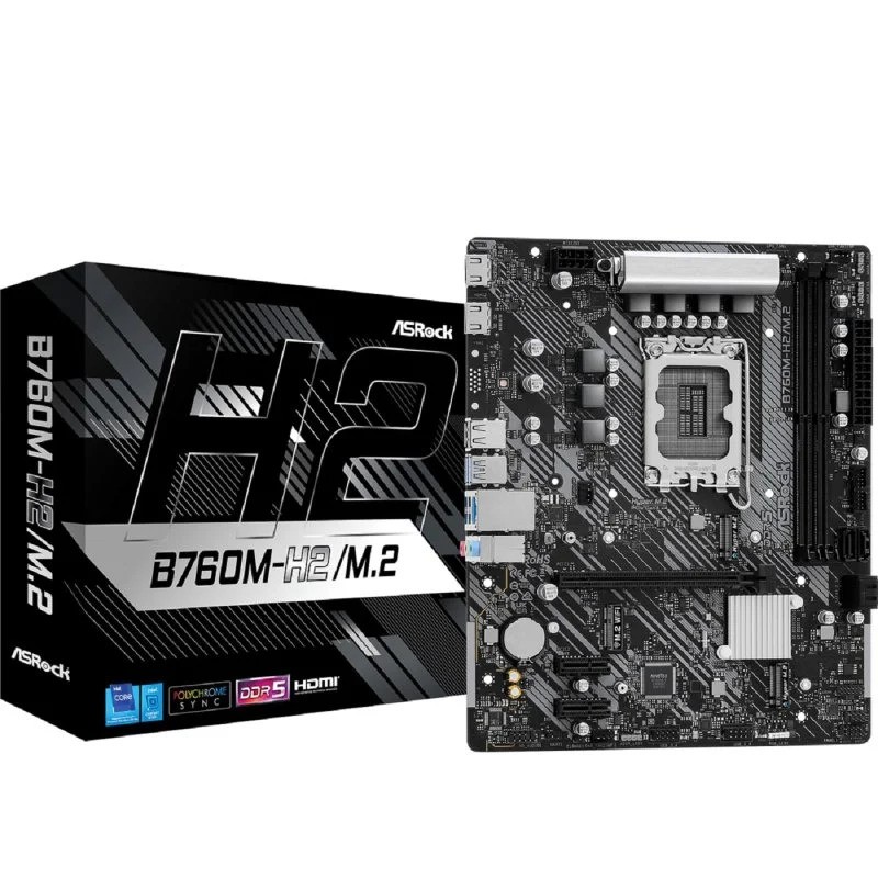 Placa Base ASRock B760M-H 2XDDR5 Matx HDMI +dp Placa Base ASRock B760M-H 2XDDR5 Matx HDMI +dp