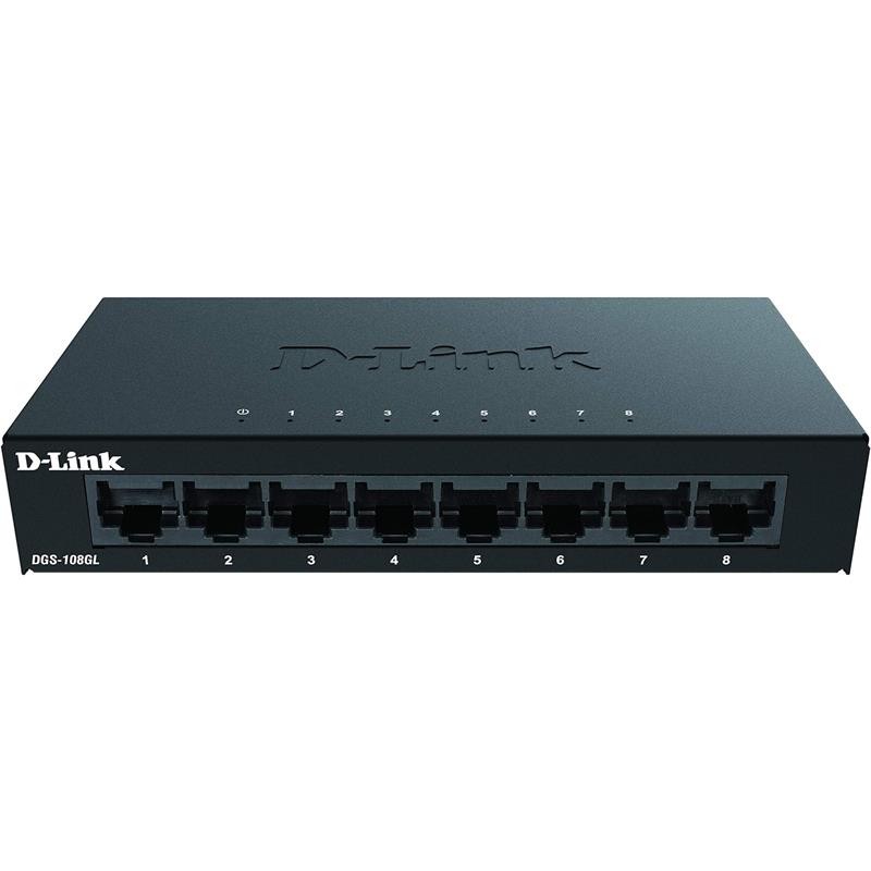Switch D-Link Gigabit 8 Puertos DGS-108GL Metalico