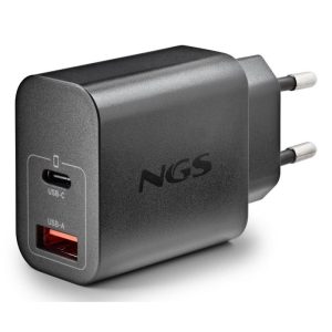 Cargador de Pared NGS Era Gan USB-C/Usb-a 30W Black