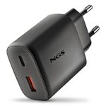 Cargador de Pared NGS Era Gan 2XUSB-C/Usb-a 45W Black