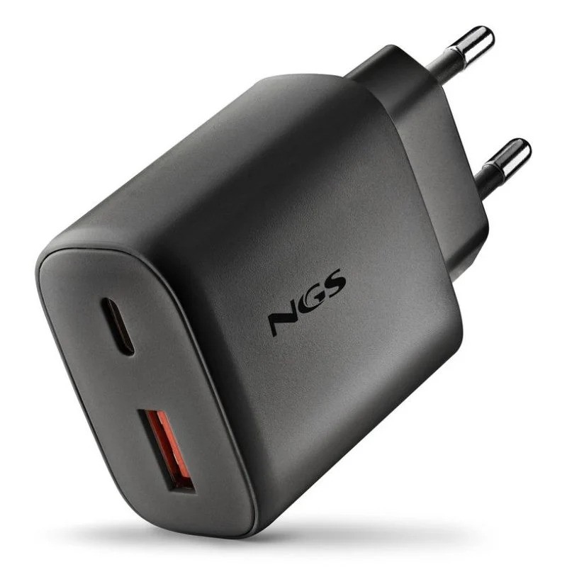 Cargador de Pared NGS Era Gan 2XUSB-C/Usb-a 45W Black Cargador de Pared NGS Era Gan 2XUSB-C/Usb-a 45W Black