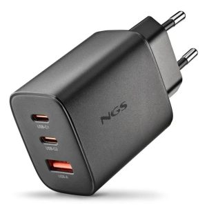 Cargador de Pared NGS Era Gan 2XUSB-C/Usb-a 65W Black