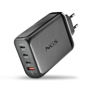 Cargador de Portátil NGS Bud Gan 3XUSB-C/Usb-a 140W Black