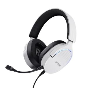Auriculares + Micrófono Trust Gaming RGB Gxt 490W Fayzo Headset 7.1 White