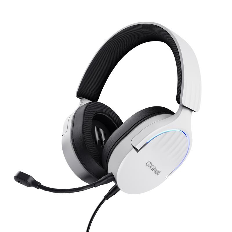 Auriculares + Micrófono Trust Gaming RGB Gxt 490W Fayzo Headset 7.1 White