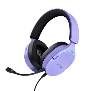 Auriculares + Micrófono Trust Gaming RGB Gxt 490P Fayzo Headset 7.1 Purple