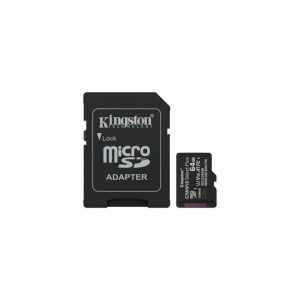 Memoria Micro SD 64GB Kingston XC C10 100MB/S + Adaptador SD