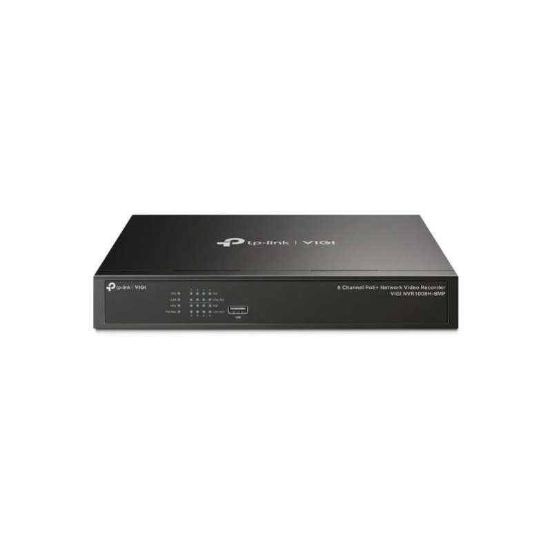 Grabador IP Nvr TP-Link Vigi 8 CH IP 1HDD H265+ Poe+ SATA 2XUSB