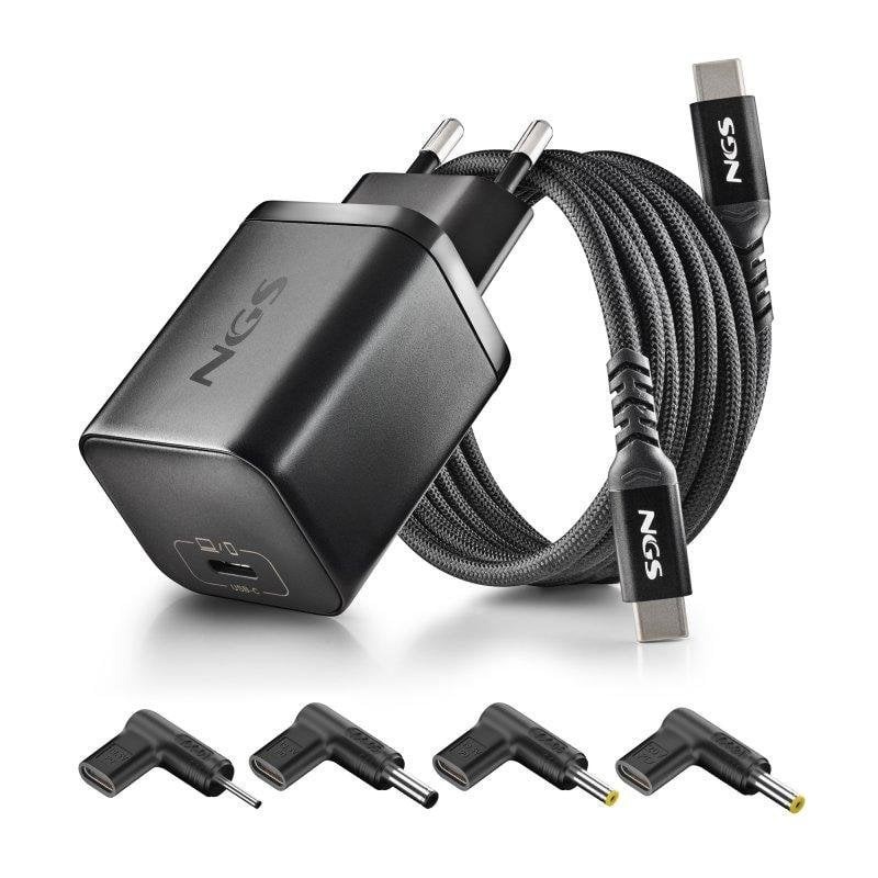 Cargador de Portátil Acer NGS Bud Gan USB-C 65W 4 Conectores + Cable 1.5M USB-C Black Cargador de Portátil Acer NGS Bud Gan USB-C 65W 4 Conectores + Cable 1.5M USB-C Black