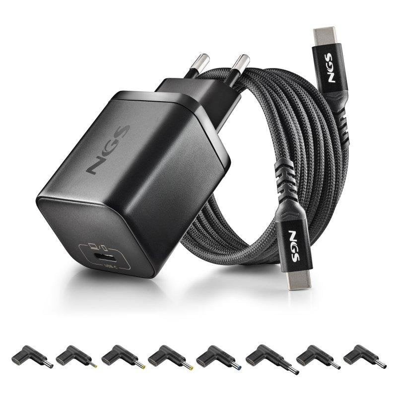 Cargador de Portátil ASUS NGS Bud Gan USB-C 65W 8 Conectores + Cable 1.5M USB-C Black