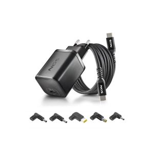 Cargador de Portátil Lenovo NGS Bud Gan USB-C 65W 5 Conectores + Cable 1.5M USB-C Black