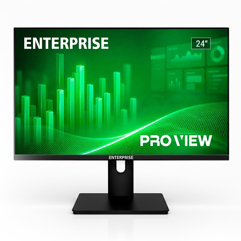 Monitor Enterprise Pro-view 24 IPS FHD 120HZ VGA + HDMI + DisplayPort Ergonómico Multimedia Vesa Ultra Thin Border Free 3YR Gar