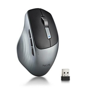 Ratón NGS Lush-rb Ergonómico Wireless Recargable 1600 DPI Black