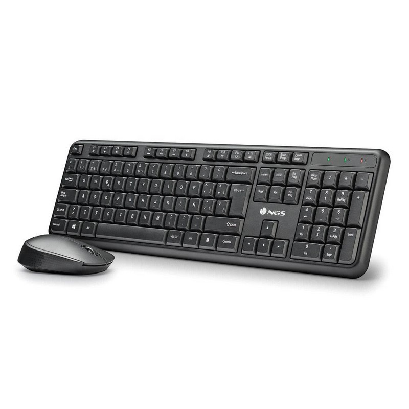 Teclado + Ratón NGS Harmony Wireless Multimedia Silent Black