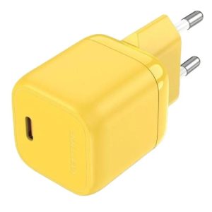 Cargador Smartphone/Tablet Vention FAKY0-EU USB-C 30W Yellow