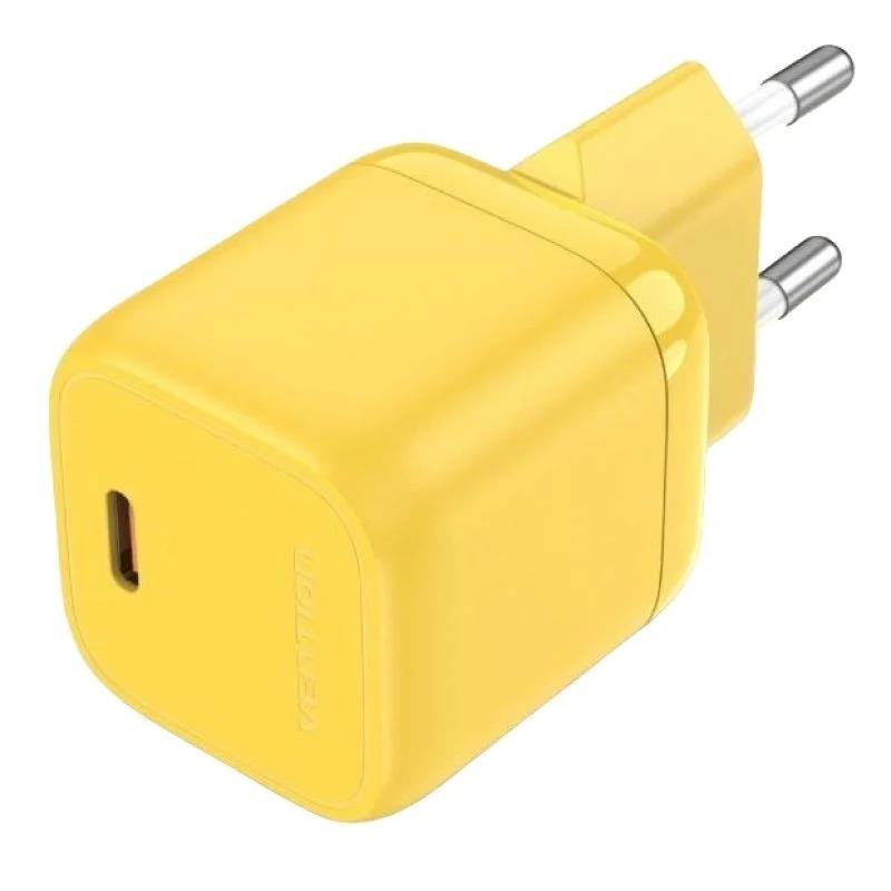 Cargador Smartphone/Tablet Vention FAKY0-EU USB-C 30W Yellow Cargador Smartphone/Tablet Vention FAKY0-EU USB-C 30W Yellow
