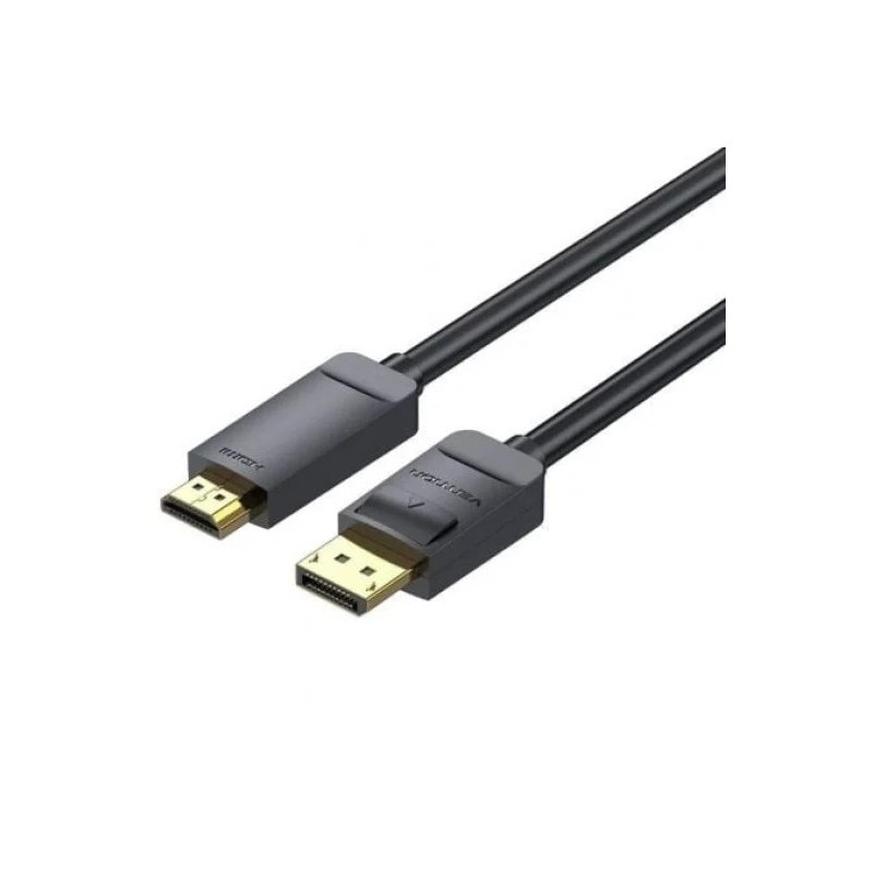 Cable Conversor Vention DisplayPort - HDMI 4K 2M Black Cable Conversor Vention DisplayPort - HDMI 4K 2M Black