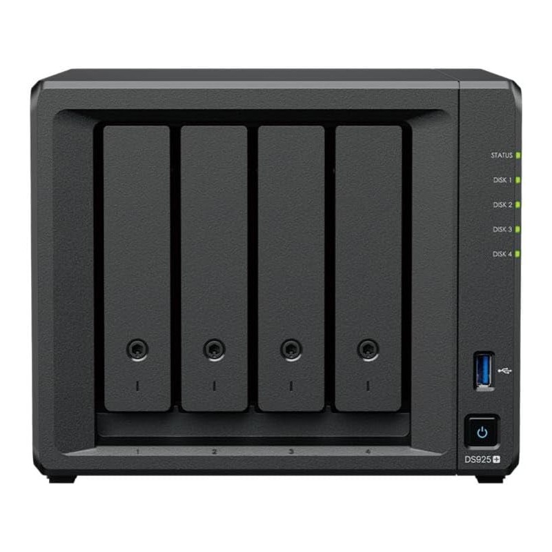Unidad NAS Synology DS925+ 4 HDD/SSD/NVMe Diskstation CPU 2.2GHZ 4GB Black