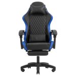 Silla Gaming Mars Gaming Mgc-x Ergonómico Reposapies Cuero Pu Blue/Black