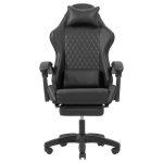 Silla Gaming Mars Gaming Mgc-x Ergonómico Reposapies Cuero Pu Black