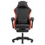 Silla Gaming Mars Gaming Mgc-x Ergonómico Reposapies Cuero Pu Red/Black