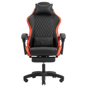Silla Gaming Mars Gaming Mgc-x Ergonómico Reposapies Cuero Pu Red/Black