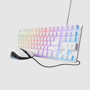 Teclado + Ratón Trust Gxt 798W Gaming RGB USB White