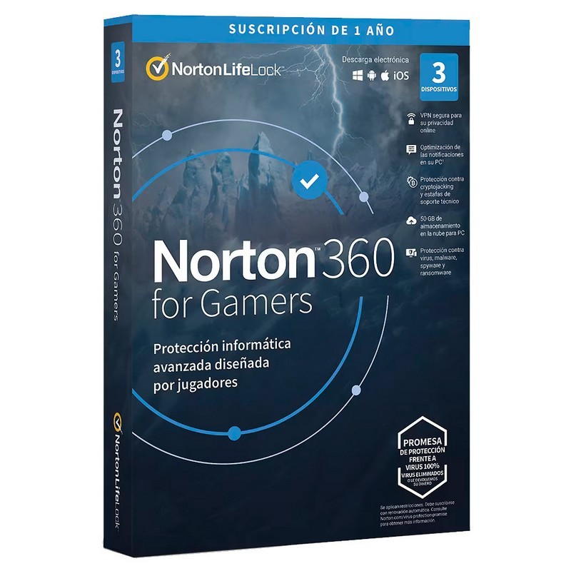 Norton 360 For Gamers 50GB Es 1 User 3 Device 1 Año L. Electrónica Norton 360 For Gamers 50GB Es 1 User 3 Device 1 Año L. Electrónica
