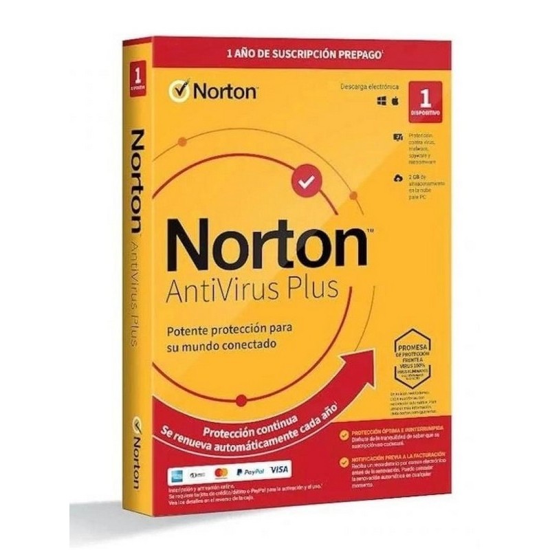 Norton Antivirus Plus 2GB Es 1 User 1 Device 1 Año L. Electrónica Norton Antivirus Plus 2GB Es 1 User 1 Device 1 Año L. Electrónica