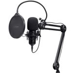 Micrófono Trust Gxt 270 Emita Ii+ USB Filtro Streaming Brazo Ajustable Black
