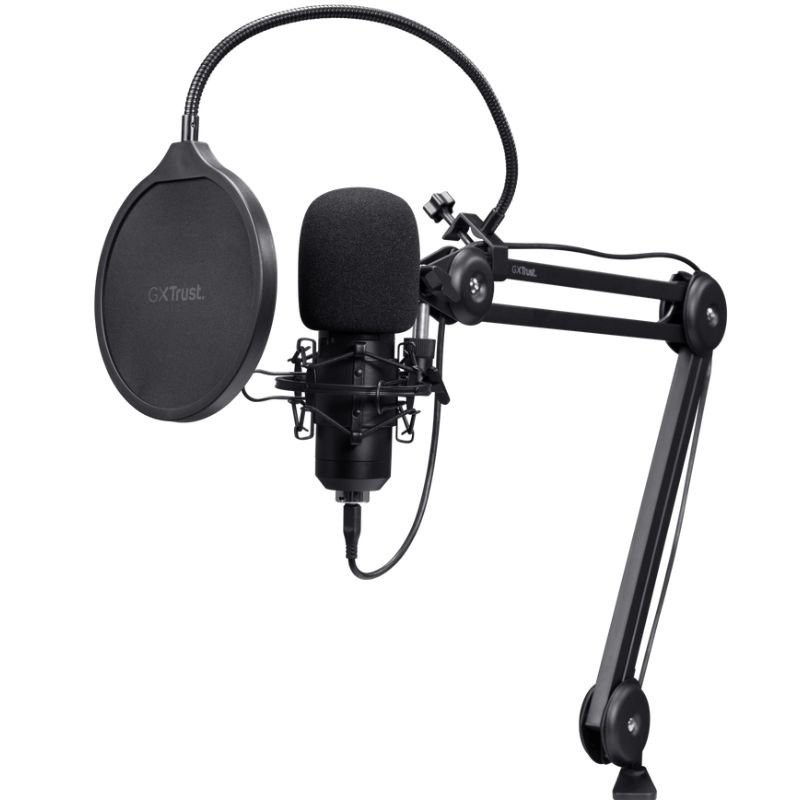 Micrófono Trust Gxt 270 Emita Ii+ USB Filtro Streaming Brazo Ajustable Black Micrófono Trust Gxt 270 Emita Ii+ USB Filtro Streaming Brazo Ajustable Black