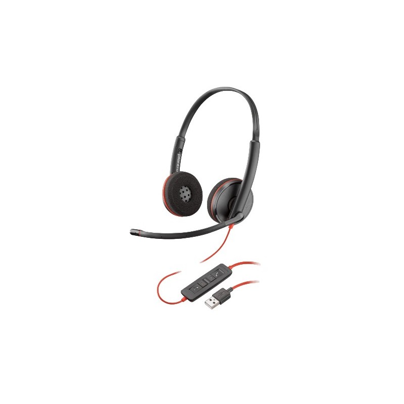 Auricular + Micrófono Poly Blackwire 3220 Biaural Usb-a Auricular + Micrófono Poly Blackwire 3220 Biaural Usb-a