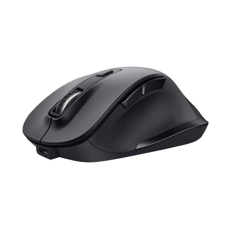 Ratón Trust Fyda Comfort Ergonómico Eco Wireless Black