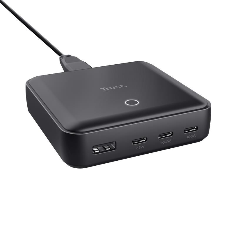 Cargador Sobremesa Trust Maxo USB 100W 4 Puertos