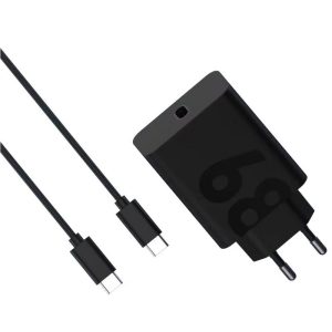 Cargador de Pared Motorola Turbopower Gan USB-C 68W 20V/3.4A Black + Cable USB-C 1M