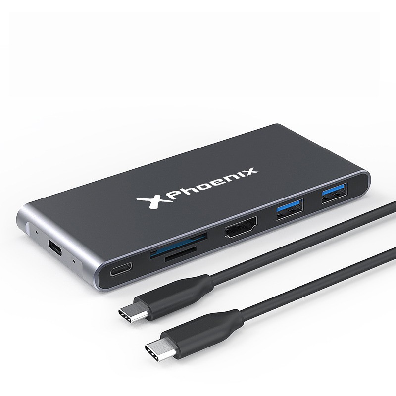 Caja Externa Phoenix M.2 SSD SATA M2 USB-C + Hub 7EN1 Usb-c+usb+hdmi+sd 60W Caja Externa Phoenix M.2 SSD SATA M2 USB-C + Hub 7EN1 Usb-c+usb+hdmi+sd 60W
