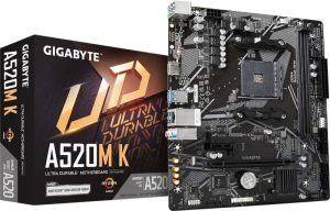 Placa Base Gigabyte GA-A520M-K AMD AM4 HDMI + VGA