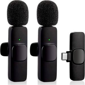 Micrófono Receptor Oneway USB C Lavalier 2 Microfonos Pinza Wireless
