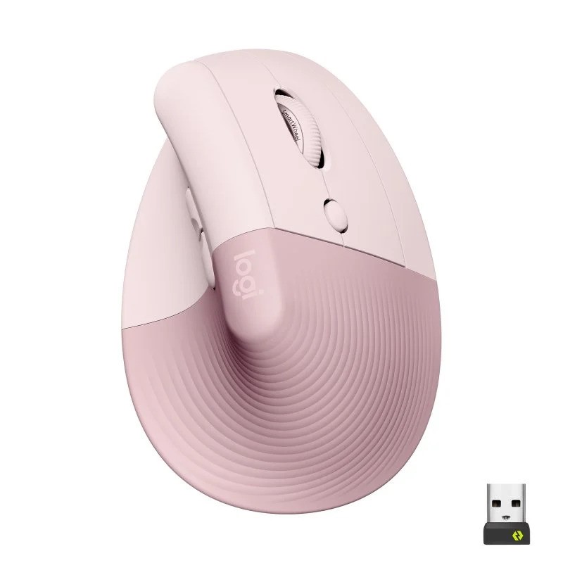 Ratón Logitech Lift Vertical Wireless Ergonomic 4000DPI 5 Botones Rose