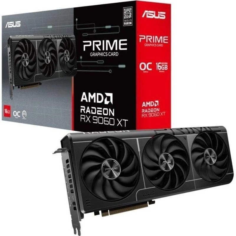 Tarjeta de Video ASUS Radeon Prime RX 9060 XT 16GB Oc GDRR6 PCIe Tarjeta de Video ASUS Radeon Prime RX 9060 XT 16GB Oc GDRR6 PCIe