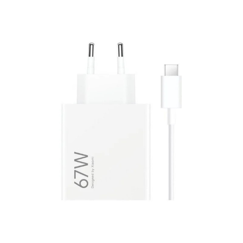 Cargador de Pared Xiaomi Hypercharge Combo 67W Usb-a + Cable White