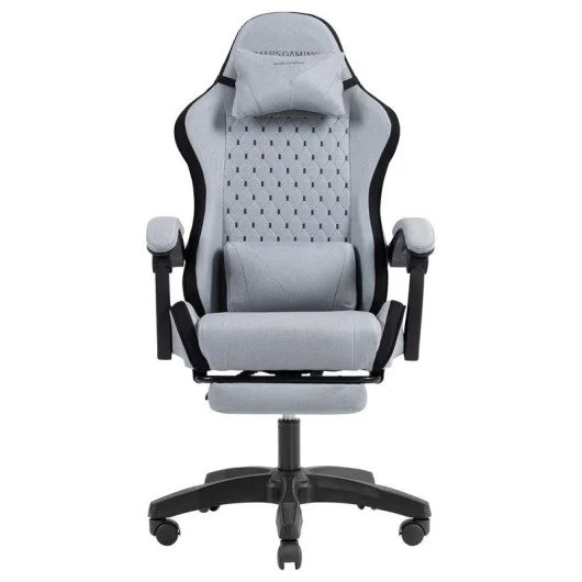Silla Gaming Mars Gaming Mgc-x Ergonómico Reposapies Tela Pu Silver/Black
