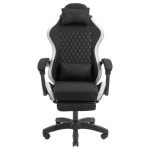 Silla Gaming Mars Gaming Mgc-x Ergonómico Reposapies Tela Grey/White
